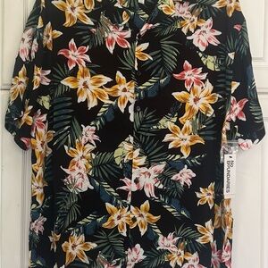 No Boundaries Black and Yellow Casual Button Down Shirt - Hawaiian Shirt